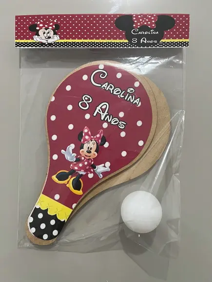 Kit Raquete para Ping Pong Personalizada Minnie