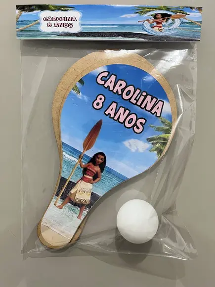 Kit Raquete para Ping Pong Personalizada Moana