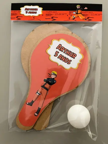 Kit Raquete para Ping Pong Personalizada Naruto
