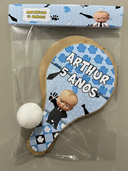 Kit Raquete para Ping Pong Personalizada Poderoso Chefinho