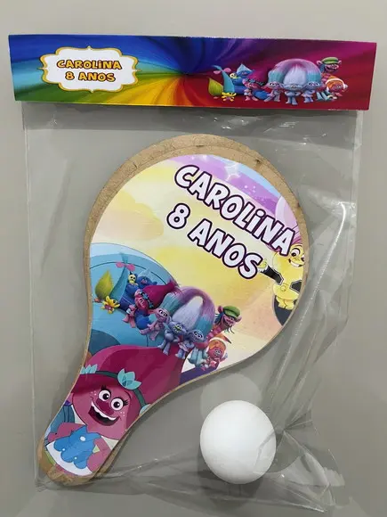 Kit Raquete para Ping Pong Personalizada Trolls