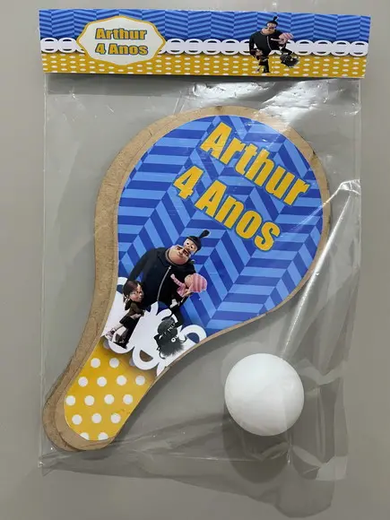 Kit Raquete para Pingpong Personalizada Meu Malvado Favorito