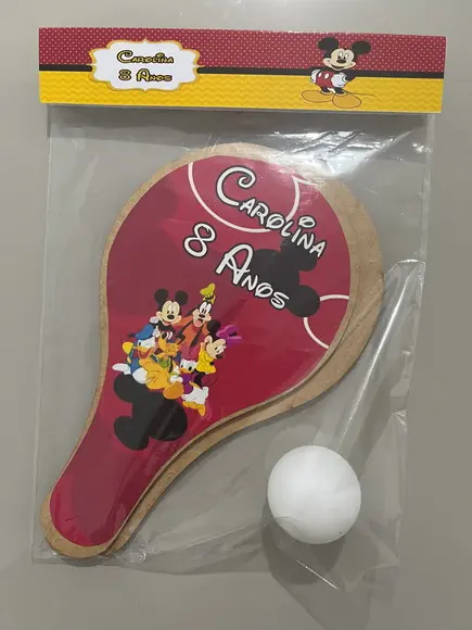 Kit Raquete para Ping Pong Turma do Mickey