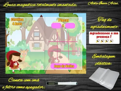 Lousa Magnética + J.v Chapeuzinho Vermelho com Embalagem
