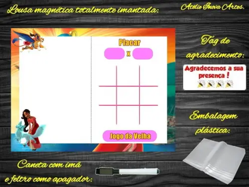 Lousa Magnética + J.v Elena de Avalor com Embalagem