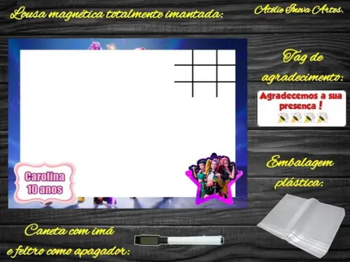 Lousa Magnética + J.v Guerreiras do Kpop com Embalagem