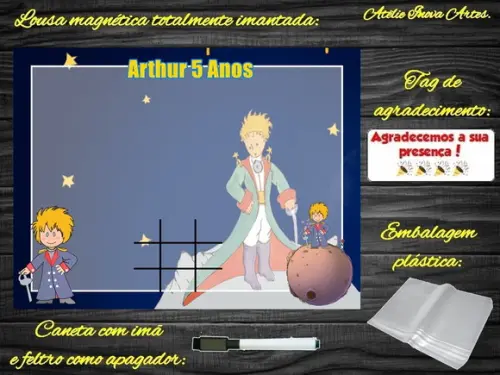 Lousa Magnética + J.v Pequeno Príncipe com Embalagem