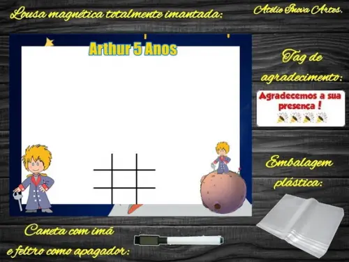 Lousa Magnética + J.v Pequeno Príncipe com Embalagem