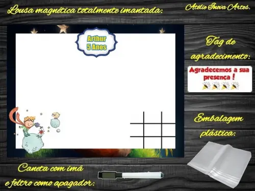 Lousa Magnética + J.v Pequeno Príncipe com Embalagem