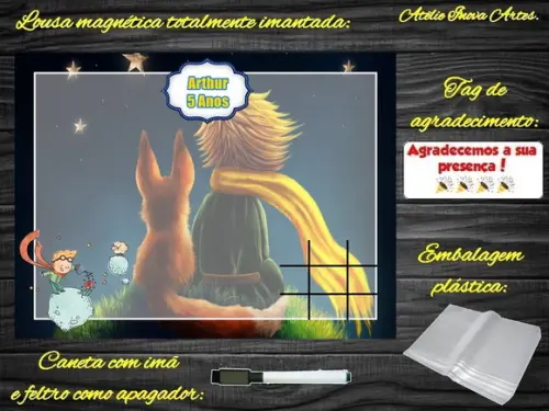 Lousa Magnética + J.v Pequeno Príncipe com Embalagem