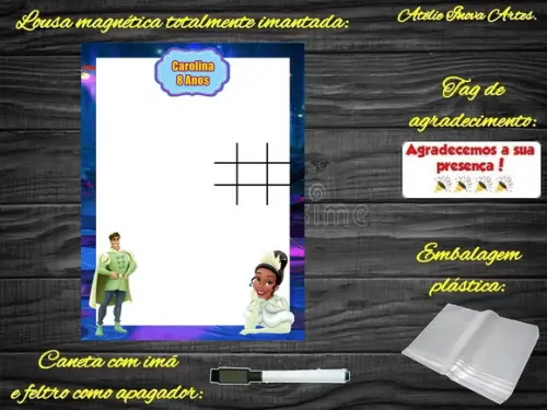 Lousa Magnética + J.v Princesa e o Sapo com Embalagem