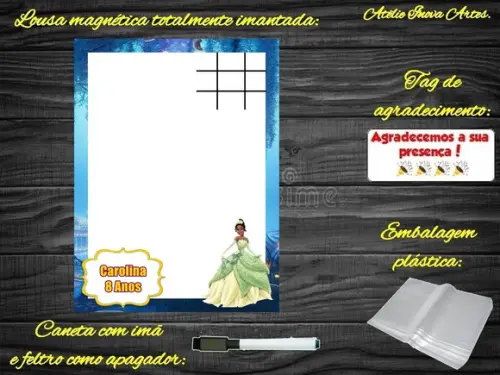Lousa Magnética + J.v Princesa e o Sapo com Embalagem