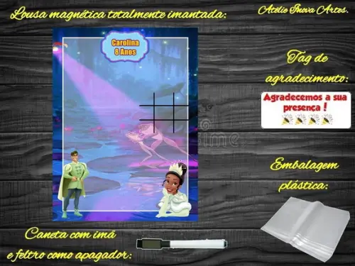 Lousa Magnética + J.v Princesa e o Sapo com Embalagem