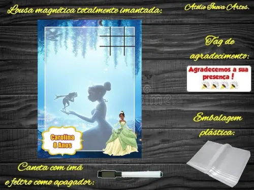 Lousa Magnética + J.v Princesa e o Sapo com Embalagem