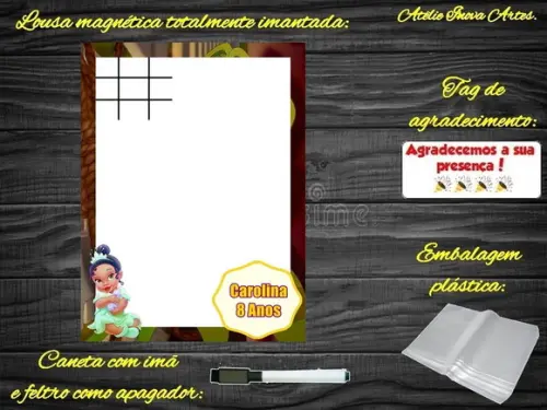 Lousa Magnética + J.v Princesa e o Sapo com Embalagem