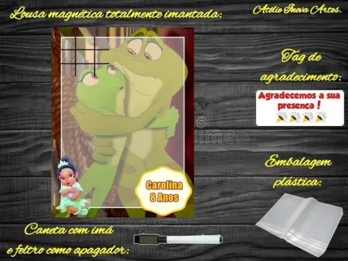 Lousa Magnética + J.v Princesa e o Sapo com Embalagem