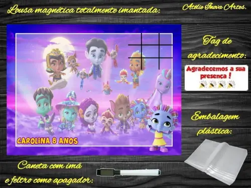 Lousa Magnética + J.v Super Monstros em Ação com Embalagem