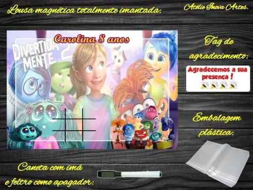 Lousa Magnética + Jogo da Velha Divertidamente com Embalagem