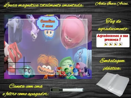 Lousa Magnética + Jogo da Velha Divertidamente com Embalagem