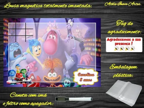 Lousa Magnética + Jogo da Velha Divertidamente com Embalagem