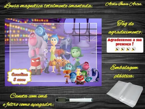 Lousa Magnética + Jogo da Velha Divertidamente com Embalagem