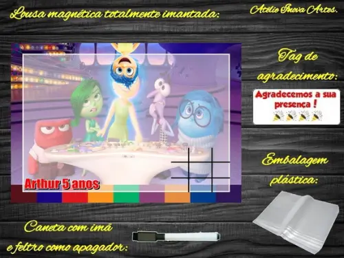 Lousa Magnética + Jogo da Velha Divertidamente com Embalagem