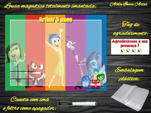 Lousa Magnética + Jogo da Velha Divertidamente com Embalagem