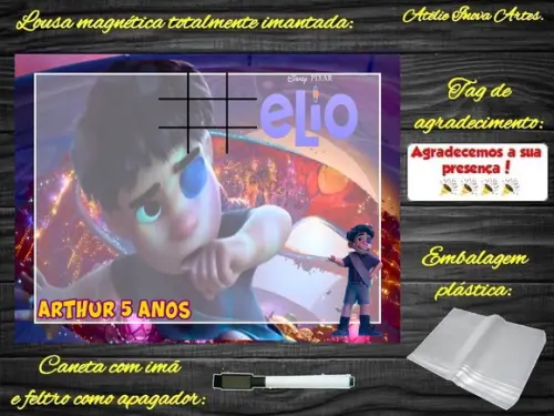 Lousa Magnética + Jogo da Velha Elio com Embalagem