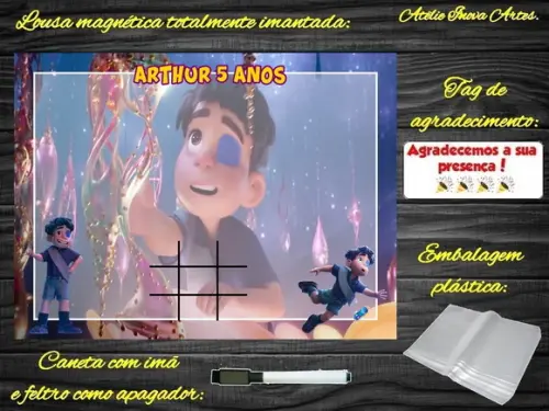 Lousa Magnética + Jogo da Velha Elio com Embalagem