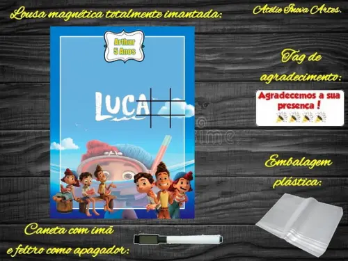 Lousa Magnética + Jogo da Velha Luca com Embalagem