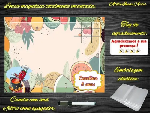 Lousa Magnética + Jogo da Velha Quitandinha com Embalagem