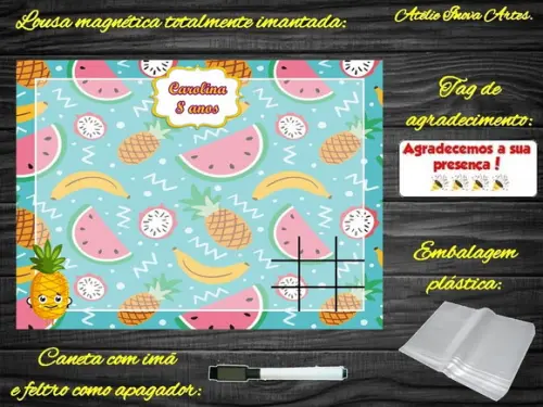 Lousa Magnética + Jogo da Velha Quitandinha com Embalagem