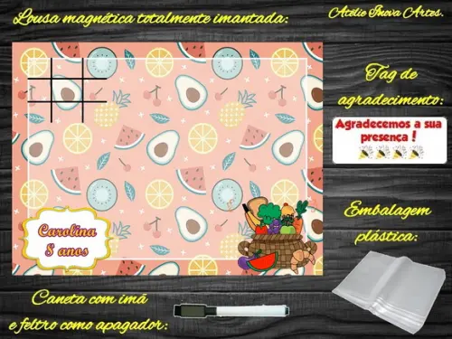 Lousa Magnética + Jogo da Velha Quitandinha com Embalagem
