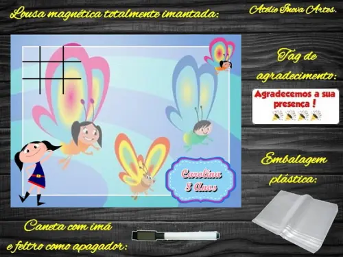Lousa Magnética + Jogo da Velha Show da Luna com Embalagem