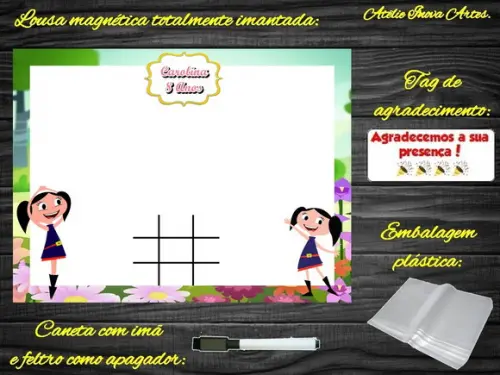 Lousa Magnética + Jogo da Velha Show da Luna com Embalagem