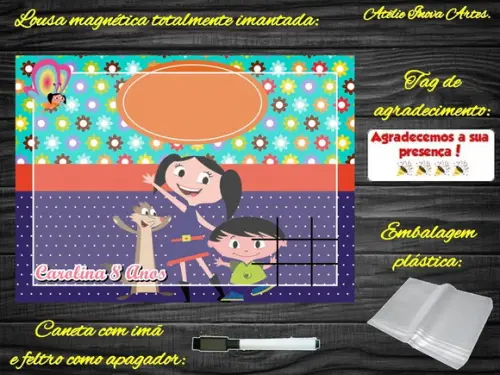 Lousa Magnética + Jogo da Velha Show da Luna com Embalagem