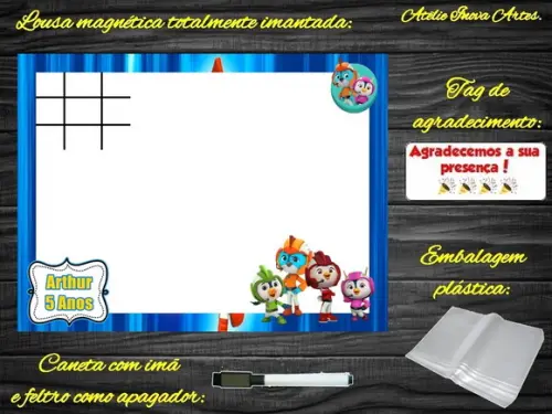 Lousa Magnética + Jogo da Velha Top Wing com Embalagem