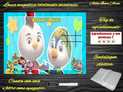 Lousa Magnética + Jogo da Velha Top Wing com Embalagem
