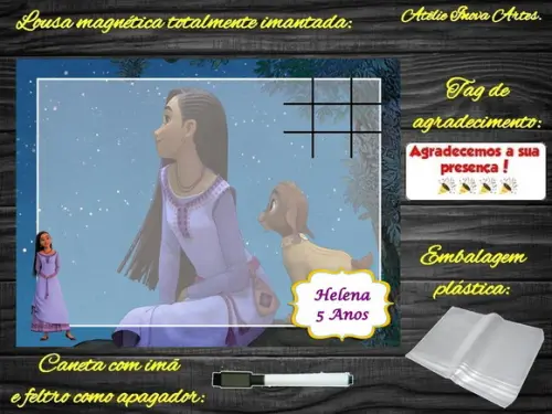 Lousa Magnética + Jogo da Velha Wish com Embalagem