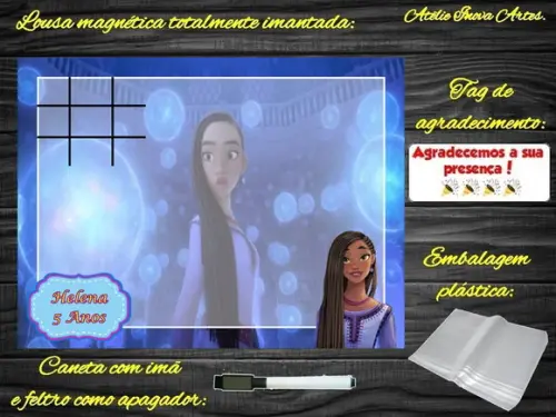 Lousa Magnética + Jogo da Velha Wish com Embalagem