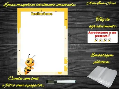 Lousa Magnética Abelinha com Embalagem