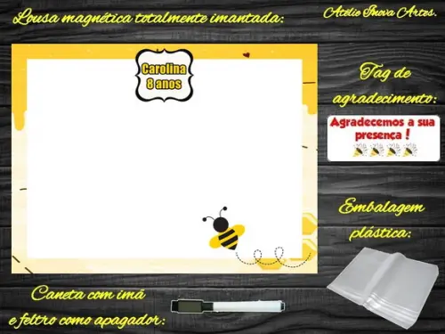 Lousa Magnética Abelinha com Embalagem