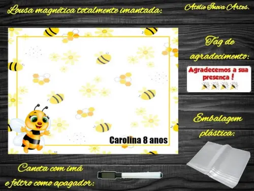 Lousa Magnética Abelinha com Embalagem