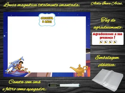 Lousa Magnética Aladdin com Embalagem