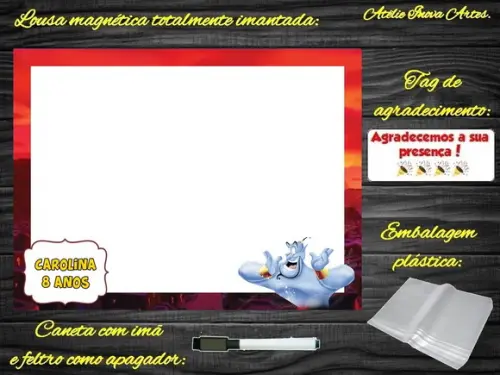 Lousa Magnética Aladdin com Embalagem