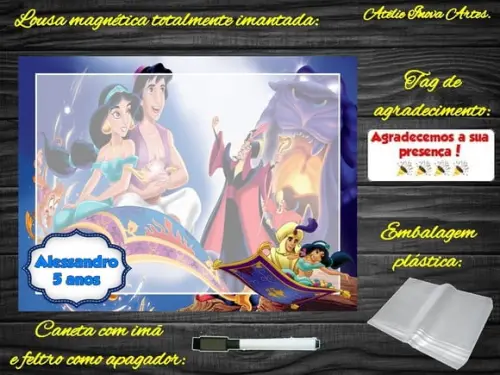 Lousa Magnética Aladdin com Embalagem