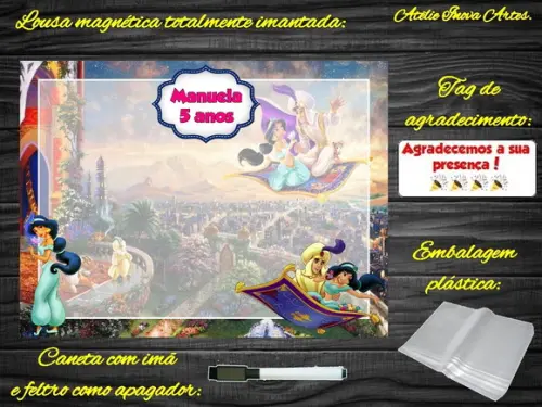 Lousa Magnética Aladdin com Embalagem