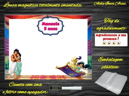 Lousa Magnética Aladdin com Embalagem