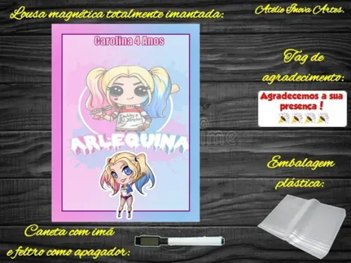 Lousa Magnética Arlequina com Embalagem