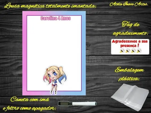 Lousa Magnética Arlequina com Embalagem